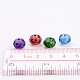 Faceted Spray Painted Transparent Glass Beads X-DGLA-R029-10mm-M-4