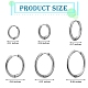 6 пара 6 стильных маленьких сережек-кольца для девочек и женщин EJEW-SZ0001-51-7