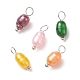 Dyed Natural Cultured Freshwater Pearl Rice Charms PALLOY-JF01948-02-1