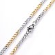304 Stainless Steel Curb Chain Necklaces NJEW-H492-01GP-2