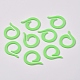 プラスチックカウントスプリットリング  ステッチマーカーリング  diy編み物ツール  グリーン  27x21x1.5mm DIY-WH0152-24B-01-2