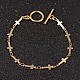 Croix 304 inoxydable bracelets en chaîne à maillons en acier BJEW-D397-03G-1
