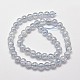 Chapelets de perles de quartz craquelé synthétique électrolytique EGLA-J067-6mm-HR09-2