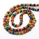 Dyed Disc Natural Freshwater Shell Beads Strands SHEL-E355-15-3