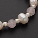 Attraenti braccialetti con perline di pietre preziose naturali BJEW-JB01853-02-3