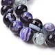 Natural Striped Agate/Banded Agate Beads Strands G-G582-10mm-43-3