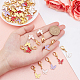SUNNYCLUE 1 Box 50Pcs Enamel Butterfly Charm Knitting Stitch Markers Clip On Bracelet Charms Bulk Butterflies Charms for Jewellery Making Lobster Clasp Charm Crochet Stitch Counter Weaving Sewing HJEW-SC0001-20-3