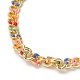 Brass Curb Chain Bracelets BJEW-JB05507-4