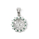 Латунные микро-паве прозрачные кубические цирконии европейские подвески-шармы KK-K297-59P-1