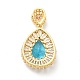 Латунные подвески с фианитами KK-I695-065G-02-2