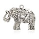 Alloy Rhinestone Elephant Pendants ALRI-J057-01AS-1