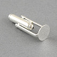 真鍮製カフセッティング  アパレルアクセサリのカフスボタンパーツ  銀色のメッキ  トレイ：10mm  17.5x10mm KK-S133-10mm-KP001S-2