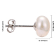 Pearl Ball Stud Earrings X-EJEW-Q701-01B-2