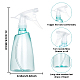 Transparente Spritzflaschen aus Kunststoff AJEW-GA0001-10-6