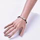 Natural & Synthetic Gemstone Bead Stretch Bracelets BJEW-JB04299-5