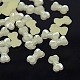 Bowknot cabochons de perles acryliques X-MACR-F013-22-1