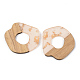 Transparent Resin & Walnut Wood Pendants RESI-S389-050A-B05-2