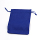 黄麻布ラッピングポーチ巾着袋  ブルー  13.5~14x9.5~10cm ABAG-Q050-10x14-22-1