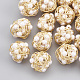 Abs de plástico imitación perla encantos KK-T035-71-1