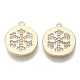 Brass Micro Pave Cubic Zirconia Charms KK-N232-71-NF-1