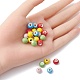 30 pièces de perles en porcelaine faites à la main de 5 couleurs PORC-YW0001-03-4
