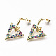 Brass Micro Pave Cubic Zirconia Dangle Stud Earrings EJEW-S208-129A-NF-2