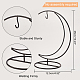 AHANDMAKER Ornament Display Stand Iron Curve Design Display Stand Black Ornaments Display Holder Air Plant Hanger Hanging Stand for Microscopic Plants Earrings Necklaces Display IFIN-GA0001-27-2