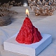 パラフィンキャンドル  氷山の形をした無煙キャンドル  結婚式のための装飾  パーティーとクリスマス  レッド  73x77x73mm DIY-D027-04B-4