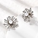 Серьги-гвоздики в виде цветка из латуни EJEW-H171-05P-3