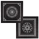 CREATCABIN 2Pcs Altar Cloth Sun Pentagram Celestial Constellation Tarot Card Deck Spiritual Tapestry Tablecloth Power Sacred Cloth Astrology for Divination Pendulum Witchcraft Supplies Pagan 19.68in AJEW-CN0001-62A-1