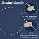 OLYCRAFT 3.3 Feet Rose Quartz Brass Cable Chain Rose Quartz Bead Chain with Golden Plated Brass Findings Handmade Crystal Beads Brass Chain for DIY Craft Bracelet Necklace Jewelry Making DIY-OC0010-76-4