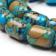 Chapelets de perles en turquoise synthétique TURQ-G153-01-10x14mm-3