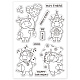 GLOBLELAND Happy Birthday Theme Clear Stamps Cartoon Cows Silicone Clear Stamp Seals for Cards Making DIY Scrapbooking Photo Journal Album Decor Craft DIY-WH0167-56-618-8