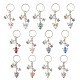 Porte-clés ange en acrylique et alliage d'imitation de perles KEYC-JKC00520-1
