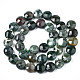 Natural Moss Agate Beads Strands G-S359-368-2