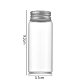 Botellas de vidrio transparente contenedores de abalorios CON-WH0085-76F-01-1