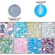 NBEADS 160 Pcs Synthetic Moonstone Beads Strands Holographic Beads Dyed Frosted Round Loose Beads for DIY Necklace Bracelet Earrings Jewelry Making G-NB0001-36-8mm-2