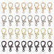 OLYCRAFT 32pcs Lobster Claw Clasps 4 Color Alloy Fastener Hook Clasps for Jewelry Necklaces Bracelet Making - Platinum PALLOY-OC0001-72-1