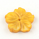 Perles de coquille de fleur de prunier teintes d'eau douce naturelles X-SHEL-R009-63-2