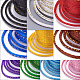 OLYCRAFT 43 Yard Rattail Satin Nylon Trim Cord 1.5mm Polyester Chinese Knotting Cord with Gold Metallic Cord for Necklace Bracelet Beading Cord - 10 Colors OCOR-OC0001-01-3