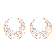 Alloy Glass Rhinestone Stud Earrings EJEW-P146-B01-1