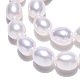 Hebras de perlas de agua dulce cultivadas naturales PEAR-N012-06P-3