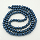 Abalorios de perla de vidrio perlados redondos X-HY-10D-B72-2