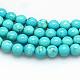 Brins de perles de magnésite naturelle TURQ-G103-6mm-01-1