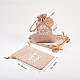 Nbeads sacchetti per imballaggio in canapa e cartellini dei prezzi in carta kraft per gioielli ABAG-NB0001-12-2