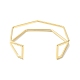 304ステンレススチール製カフバングル  ゴールドカラー  六角  内径：2-1/4インチ（5.75cm） BJEW-G685-01C-3