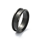 201 Stainless Steel Grooved Finger Ring Settings STAS-WH0029-52G-EB-2