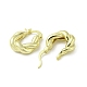 Серьги-кольца из латуни с витой веревкой EJEW-Z035-01G-2