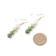 Glass Pearl Dangle Earrings EJEW-JE05035-5