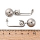 Круглые серьги-гвоздики из нержавеющей стали 304 EJEW-Z098-31P-5
